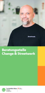 Vorderseite des Folders von Change und Streetwork