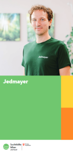 Vorderseite des Jedmayer-Folders